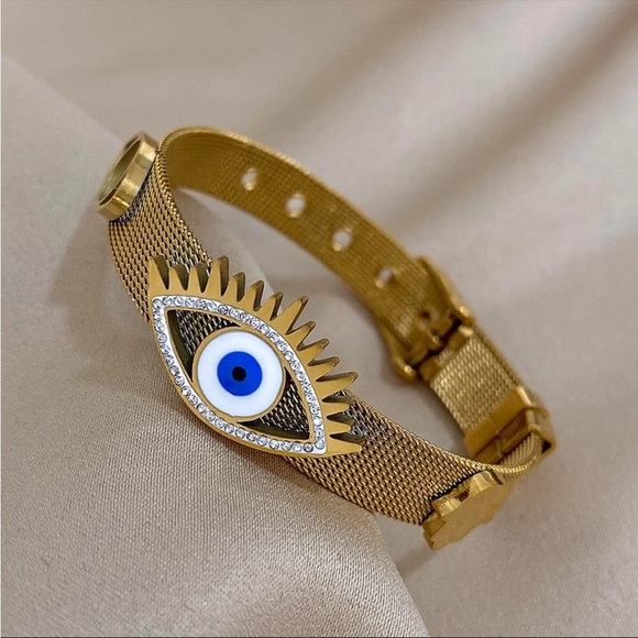 Source Unknown Jewelry - Gold Evil Eye Bracelet